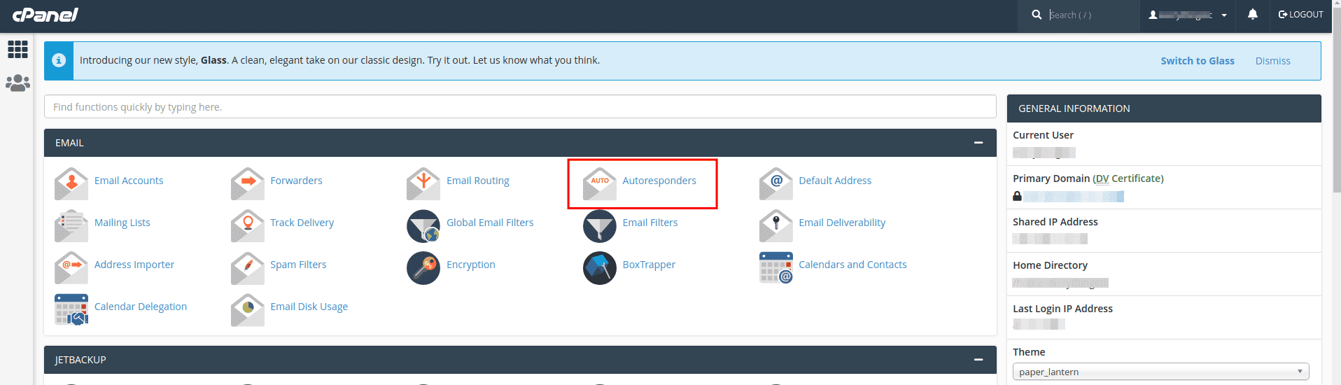 Search "Autoresponder" in search bar