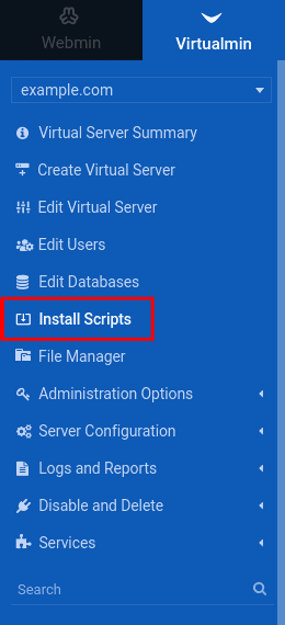 WordPress Virtualmin Install Scripts
